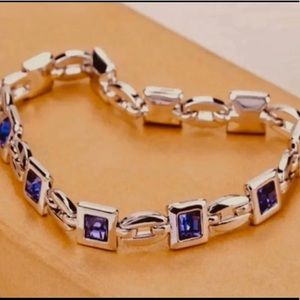 Amethyst and Silver Bracelet New